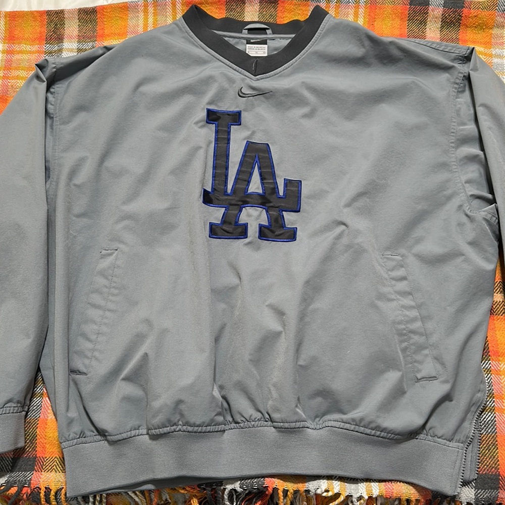 Vintage Gray Dodgers Nike windbreaker. XL